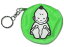 【LUCKY BILLIKEN ラッキービリケン】ポーチ『グリーン』コインケース 小銭入れ 大阪 通天閣 便利 かわいい 550円