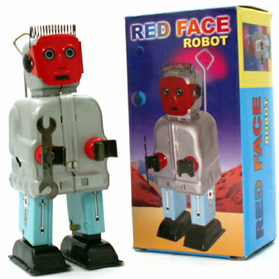 RED FACE レッドフェイス 赤い顔のロボット ブリキ