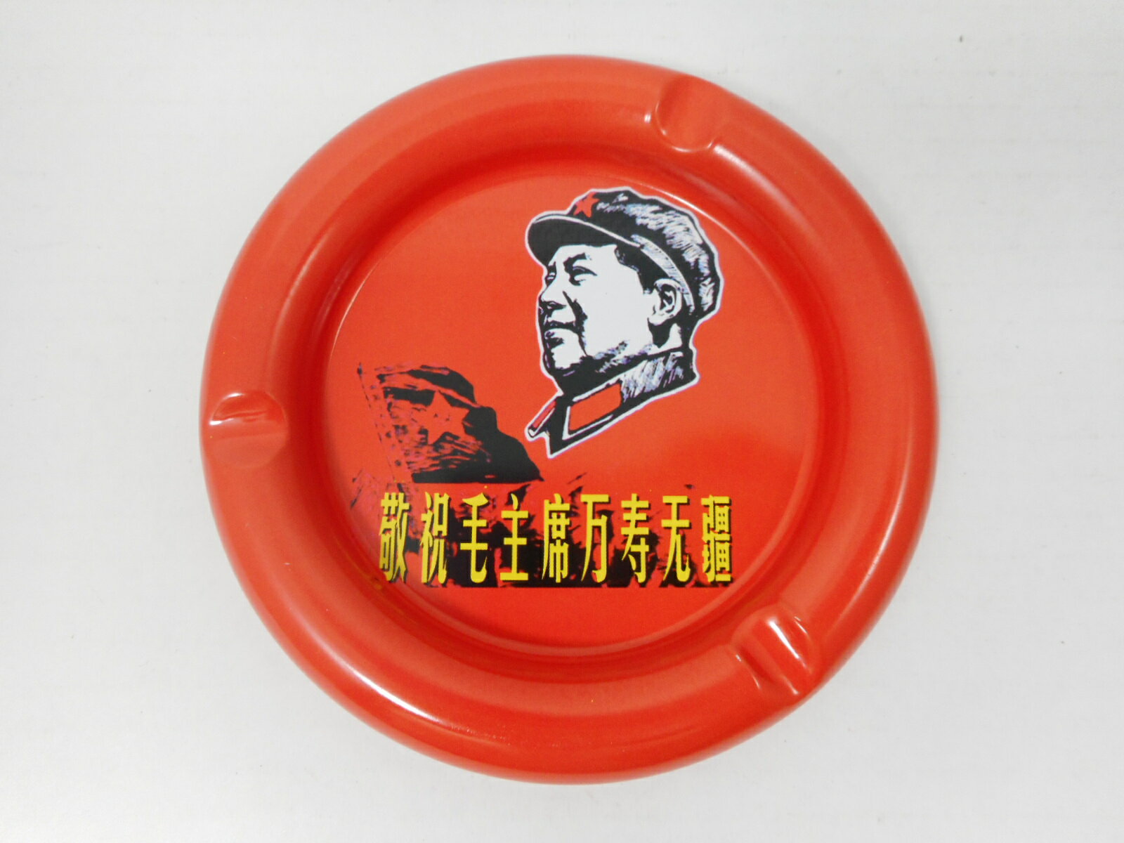 ◎【　TIN ASHTRAY 灰皿 】 毛沢東 アッシュトレイ 灰皿 『 毛沢東(RD) 』 中国製 缶