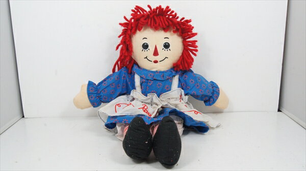 〇【 ラガディ アン＆アンディ Raggedy Ann Andy 】『 人形 大 ぬいぐるみ プラッシュ 』ヴィンテージ 絵本 かわいい ファンシー 懐かしい ドール 着せ替え アメリカ雑貨 ヴィンテージ 赤毛 メルヘン