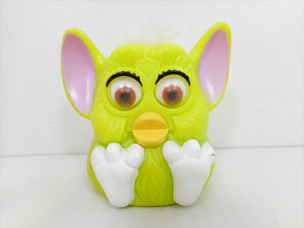 〇【 ファービー Furby 】『 アクションフィギュア ハッピーミール (イエローグリーン×ホワイト) 』FURBY BOOM おもちゃ ノベルティー マクド おまけ かわいい ファンシー フィギュア コレクション　アメリカ雑貨 アメ雑 ハッピーセット ミールトイ