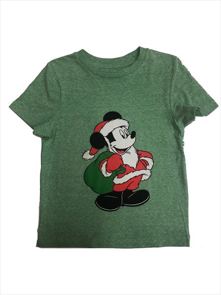 〇【 ディズニー/disney 】『 クリスマス ミッキー キッズ / プリント Tシャツ 』Tシャツ 半袖 シャツ 日本未発売 アメカジ カジュアルファッション ディズニー ミッキーマウス ファッション雑貨 アメリカ雑貨 アメ雑 雑貨のサムネイル
