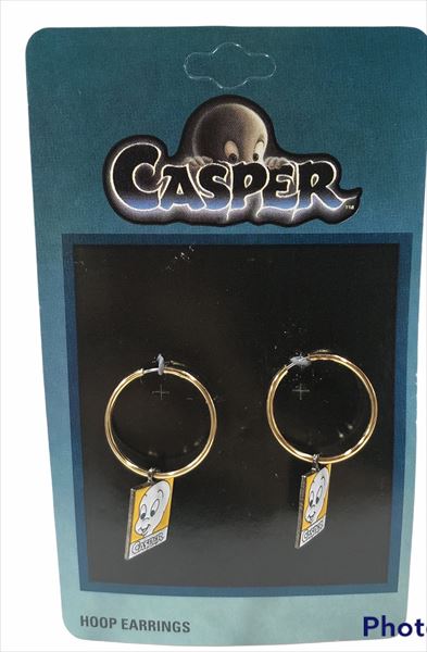 楽天アメリカ雑貨　マイクのおもちゃ箱〇【 キャスパー CASPER 】『 ピアス 両耳用 』キャラクター 映画 フープピアス かわいい アクセサリー アメキャラ 雑貨