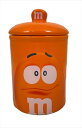〇【 m&m's エムアンドエムズ】 『 クッキージャー オレンジ 』 陶器製 アメキャラ 企業キャラクター チョコ コレクション かわいい プレゼント 雑貨 ...