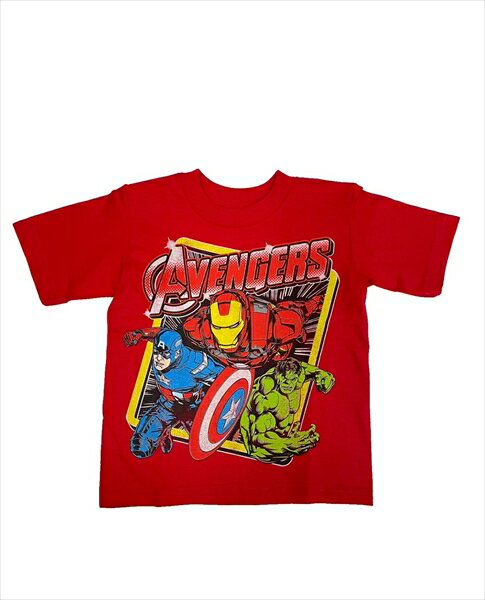 〇『 アベンジャーズ 集合（RD） 』キッズ ジュニア Tシャツ captainamerica アメコミ アメキャラ ヒーロー アメリカン雑貨 アメキャラ AVENGERS アイアンマン キャプテンアメリカ ハルク 子供