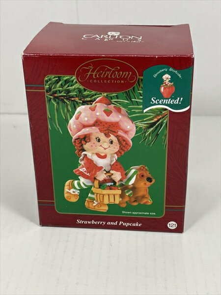 〇【 ストロベリーショートケーキ Strawberry Shortcake 】『 Carlton Cards Heirloom Scented Strawberry Shortcake Christmas Ornament』 ストロベリー ショートケーキ アメキャラ アメリカン雑貨 レトロ ヴィンテージ クリスマス オーナメント