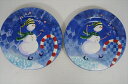 〇【 SAKURA SnowMan プレート 2枚セット 】『 1994~95年 当時物 Zulauf Design 』 雪だるま スノーマン 食器 デザインプレート 雑貨