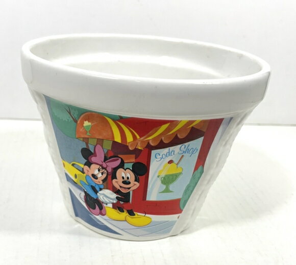 〇【 Disney ディズニー 】『 植木鉢　鉢カバー 』小物入れ インテリア ガーデニング