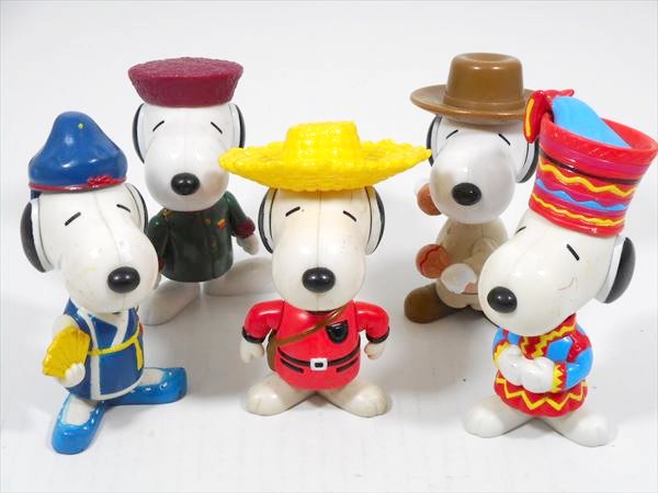 ◎【 SNOOPY/スヌーピー 】『 ワールドツアーフィギュア5点セット 』マクドナルド ハッピーセット コレクションボックス 全28種のサムネイル