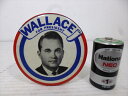 ◎【 缶バッチ 】『レトロ！WALLACE FOR PRESIDENT』缶バッチ レア レトロ アメリカン雑貨 アメリカ直輸入 アメリカ雑貨