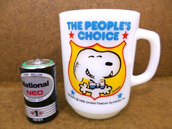 【 アンカーホッキング社 ファイヤーキング 】 スヌーピー THE PEOPLE S CHOICE 1980 COLLECTORS SERIES No.4 マグカップ ヴィンテージ アメリカ雑貨 アメ雑 キッチン用品 コレクション 雑貨 …