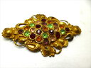 ◎【ヴィンテージアクセサリー/vintage accessories】『 1950年代 西ドイツ製 アンティーク ビジュー / ブローチ 』ヴィンテージ ビンテージ コサージュ ゴールド ラインストーン クリスタル 海外製 レトロ ファッション雑貨 アメ雑 アメリカン雑貨 雑貨