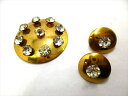 ◎【ヴィンテージアクセサリー/vintage accessories】『 西ドイツ製 立て爪 ラインストーン ブローチ&イヤリング / セット販売 』ヴィンテージ ビンテージ 耳飾り イアリング ビジュー クリスタル 海外製 レトロ ファッション雑貨 アメ雑 アメリカン雑貨 雑貨