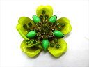 ◎【ヴィンテージアクセサリー/vintage accessories】『 西ドイツ製 立て爪 ストーン フラワー / ブローチ 』ヴィンテージ ビンテージ コサージュ 花 ビジュー クリスタル 海外製 レトロ ファッション雑貨 アメ雑 アメリカン雑貨 雑貨