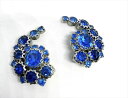 ◎【ヴィンテージアクセサリー/vintage accessories】『 海外製 ブルーストーン / イヤリング 』ヴィンテージ ビンテージ イアリング 耳飾り 青 ストーン ビジュー レトロ ファッション雑貨 アメ雑 アメリカン雑貨 雑貨