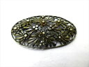 ◎【ヴィンテージアクセサリー/vintage accessories】『 海外製 オーバル アンティークシルバー / ブローチ 』ヴィンテージ ビンテージ コサージュ 銀 フラワー 海外製 レトロ ファッション雑貨 ヨーロッパ アメ雑 アメリカン雑貨 雑貨