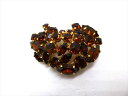 ◎【ヴィンテージアクセサリー/vintage accessories】『 海外製 立て爪 ガーネットカラー / ブローチ 』ヴィンテージ ビンテージ コサージュ ビジュー クリスタル 海外製 レトロ ファッション雑貨 ヨーロッパ アメ雑 アメリカン雑貨 雑貨