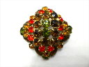 ◎【ヴィンテージアクセサリー/vintage accessories】『 海外製 立て爪 パヴェ / ブローチ 』ヴィンテージ ビンテージ コサージュ ビジュー クリスタル 海外製 レトロ ファッション雑貨 ヨーロッパ アメ雑 アメリカン雑貨 雑貨