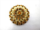 ◎【ヴィンテージアクセサリー/vintage accessories】『 海外製 マリーゴールド / ブローチ 』ヴィンテージ ビンテージ コサージュ ビジュー 花 フラワー 海外製 レトロ ファッション雑貨 ヨーロッパ アメ雑 アメリカン雑貨 雑貨