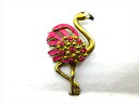 ◎【ヴィンテージアクセサリー/vintage accessories】『 海外製 フラミンゴ / ブローチ 』ヴィンテージ ビンテージ コサージュ ビジュー 鳥 flamingo レトロ ファッション雑貨 ヨーロッパ アメ雑 アメリカン雑貨 雑貨