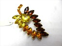 ◎【ヴィンテージアクセサリー/vintage accessories】『 海外製 立て爪 リーフ / ブローチ 』ヴィンテージ ビンテージ コサージュ ビジュー クリスタル 海外製 レトロ ファッション雑貨 ヨーロッパ アメ雑 アメリカン雑貨 雑貨