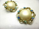 ◎【ヴィンテージアクセサリー/vintage accessories】『海外製 フラワー パール / イヤリング 』アクセサリー ヴィンテージ ビンテージ 耳飾り イアリング ストーン ビジュー 石 海外製 レトロ ファッション雑貨 アメ雑 アメリカン雑貨 雑貨