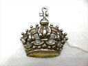 ◎【ヴィンテージアクセサリー/vintage accessories】『 海外製 アンティークシルバー クラウン / ブローチ 』ヴィンテージ ビンテージ コサージュ 王冠 CROWN 海外製 ファッション雑貨 アメ雑 アメリカン雑貨 雑貨