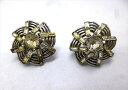 ◎【ヴィンテージアクセサリー/vintage accessories】『海外製 丸型 / イヤリング 』アクセサリー ヴィンテージ ビンテージ 耳飾り イアリング ストーン ビジュー 石 クリスタル 海外製 レトロ ファッション雑貨 アメ雑 アメリカン雑貨 雑貨