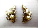 ◎【ヴィンテージアクセサリー/vintage accessories】『 海外製 立て爪 クラフトパール / イヤリング 』アクセサリー ヴィンテージ ビンテージ 海外製 ピンク ストーン レトロ ファッション雑貨 アメ雑 アメリカン雑貨 雑貨