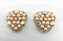 ◎【ヴィンテージアクセサリー/vintage accessories】『 海外製 ピンクパール / イヤリング 』アクセサリー ヴィンテージ ビンテージ 耳飾り イアリング ストーン 海外製 レトロ ファッション雑貨 アメ雑 アメリカン雑貨 雑貨