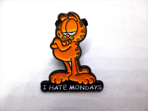 ◎【Garfield/ガーフィールド】『 ガーフィールド I HATE MONDAYS / ピンバッジ 』バッジ バッチ ピンバッチ アメコミ アニメ 映画 Movie カートゥーン ファッション雑貨 アメ雑