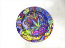 ◎【TIN ASHTRAY/灰皿】『 サイケデリック ヒッピー / アッシュトレイ・灰皿 』灰皿 ブリキ 煙草 タバコ 喫煙 ブルー 自然 モンスター サイケ柄...
