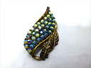 ◎【ヴィンテージアクセサリー/vintage accessories】『 海外製 リーフ型 / ブローチ 』ヴィンテージ ビンテージ コサージュ レトロ 葉っぱ オーロラ ファッション雑貨 ヨーロッパ アメ雑 アメリカン雑貨 雑貨