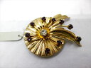◎【ヴィンテージアクセサリー/vintage accessories】『 海外製 立て爪 サークル らせん / ブローチ 』ヴィンテージ ビンテージ コサージュ ビジュー クリスタル レトロ ファッション雑貨 ヨーロッパ アメ雑 アメリカン雑貨 雑貨