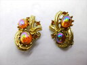 ◎【ヴィンテージアクセサリー/vintage accessories】『海外製 オーロラストーン デザイン / イヤリング 』アクセサリー ヴィンテージ ビンテージ 耳飾り イアリング ストーン 虹色 石 海外製 レトロ ファッション雑貨 アメ雑 アメリカン雑貨 雑貨