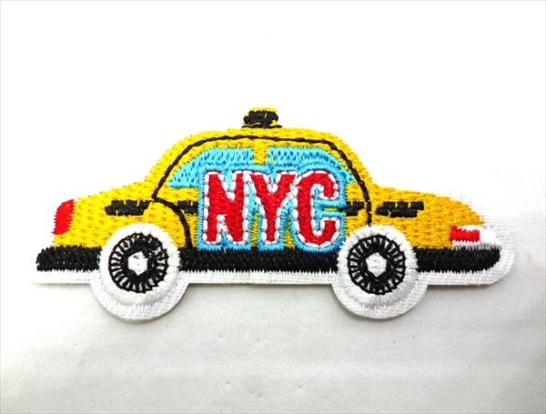 ◎【NEW YORK CITY/ニューヨークシティ】『 NYC TAXI yellow cab / ワッペン・アイロンパッチ 』アイロン ワッペン パッチ アーティスト タクシー イエローキャブ NY USA ロゴ おしゃれ アメリカ雑貨 アメ雑 雑貨のサムネイル