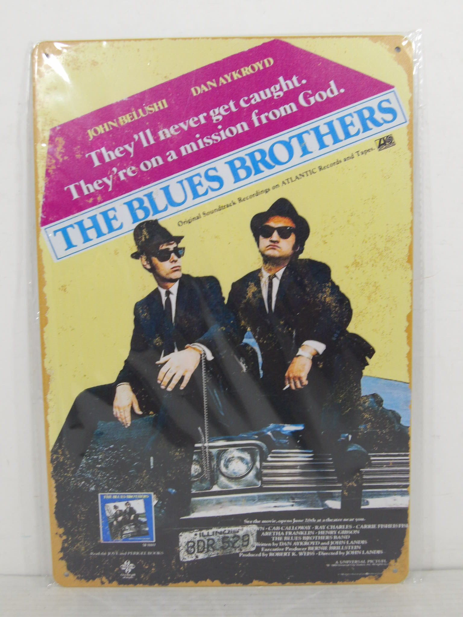 ◎【ブルース・ブラザーズ/The Blues Brothers】『 ブルース・ブラザーズ レコードジャケット柄 / ブリキ看板 プレート 』ティンパネル 看板 インテリア ブリキプレート 映画 コメディアン アメリカ雑貨 アメ雑 雑貨