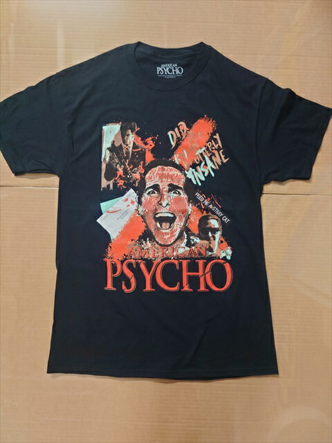 ◎【アメリカン・サイコ/American Psycho】『 アメリカン・サイコ フェイス / プリント Tシャツ 』Tシャツ 半袖 シャツ 日本未発売 アメカジ カジュアル ファッション シャツ 映画 MOVIE ファッション雑貨 アメリカ雑貨 アメ雑 雑貨