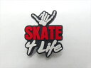 ◎【ラバーバッジ/rubber badge】『 SKATE 4 Life / ピンバッジ 』バッジ バッチ ピンバッチ スケボー スケートボード ゴム製 ファッション雑貨 アメ雑