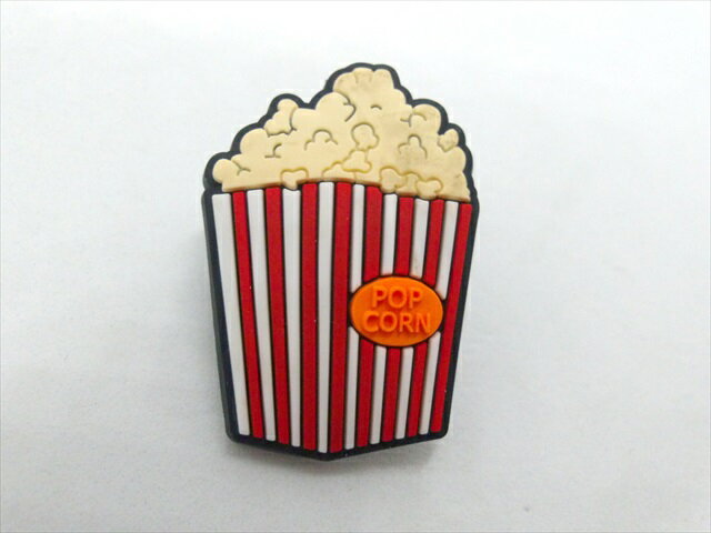 ◎【ラバーバッジ/rubber badge】『 POP CORN パッケージ / ピンバッジ 』バッジ バッチ ピンバッチ ゴム製 ファッション雑貨 アメ雑