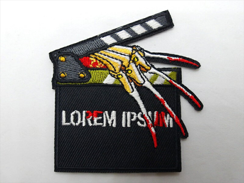 ◎【エルム街の悪夢/A Nightmare on Elm Street】『 フレディ LOREM IPSUM / ワッペン・アイロンパッチ 』アイロン ワッペン パッチ 映画 Movie アメリカ雑貨 アメ雑 雑貨