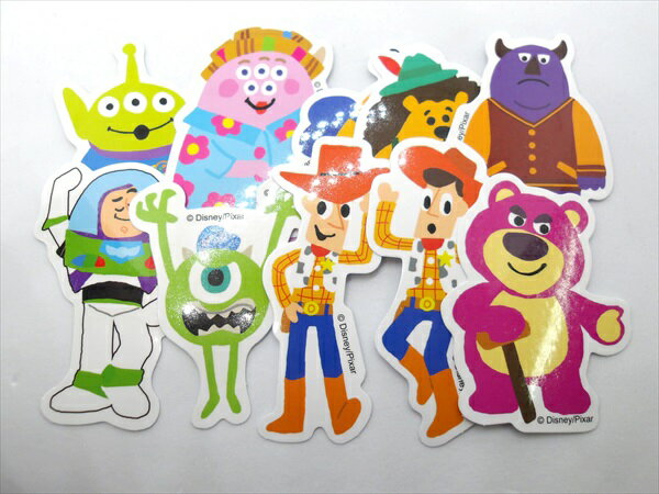 ◎【ステッカー/sticker】『 Disney x PIXAR 作品柄 / 10枚セット C 』シール ステッカー インテリア デコレーション プレゼント アニメ アメコミ ディズニー ピクサー 雑貨 ファッション雑貨 アメ雑 アメリカ雑貨