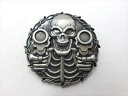 ◎【ドクロ/Skull】『 スカル 2丁拳銃 / ピンバッジ 』バッジ バッチ ピンバッチ ドクロ スカル ゴシックホラー ファッション雑貨 アメリカ雑貨 アメ雑 雑貨