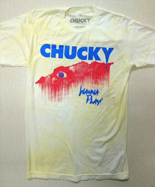 楽天アメリカ雑貨　マイクのおもちゃ箱◎【チャイルド・プレイ/Child's Play】『 CHUCKY WANNA PLAY / プリント Tシャツ 』Tシャツ 半袖 シャツ 日本未発売 アメカジ カジュアル ファッション 映画 Movie ドラマ ファッション雑貨 アメリカ雑貨 アメ雑 雑貨