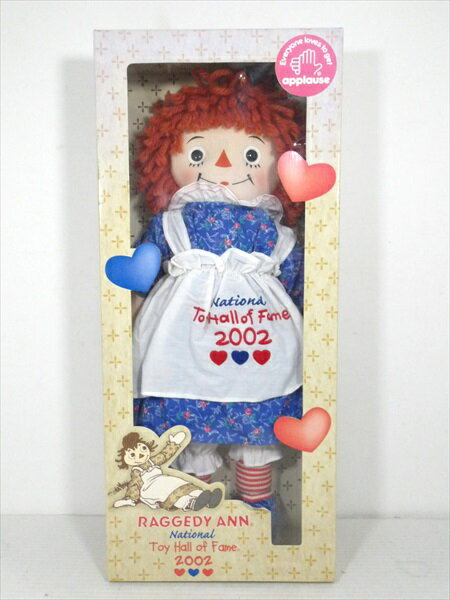 楽天アメリカ雑貨　マイクのおもちゃ箱◎【ラガディ アン＆アンディ/Raggedy Ann and Andy】『 Raggedy Ann National Toy Hall of Fame 2002 / フィギュア 』フィギュア 人形 ドール ぬいぐるみ applause ラガディ アン アンディ ビンテージ ファッション雑貨 アメリカ雑貨 アメ雑 雑貨