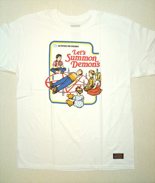 ◎【スティーブン・ローズ/Steven Rhodes】『 Let's Summon Demons / プリント Tシャツ 』Tシャツ 半袖 シャツ 日本未発売 アメカジ カジュアルファッション 俳優 役者 芸能人 ファッション雑貨 アメリカ雑貨 アメ雑 雑貨