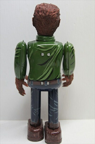 アメリカ雑貨　マイクのおもちゃ箱の◎【ブリキ玩具/Tin Toy】『 ユニバーサルモンスターズ 狼男 / ゼンマイ式 ブリキ 』ブリキ ティントイ Tin Toy ROBOT HOUSE THE WOLF MAN 日本製 当時物 アメ雑 雑貨｜アングル3