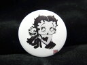 ◎【缶バッジ/Button badge】『 Betty Boop & Felix the Cat モノクロ / 缶バッジ 』バッジ バッチ PinBack Bu...