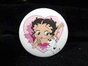 ◎【缶バッジ/Button badge】『 Betty Boop フェイス ハート / 缶バッジ 』バッジ バッチ PinBack Button Can bad...