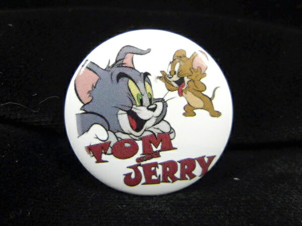 ◎【缶バッジ/Button badge】『 TOM and JERRY ロゴ&フェイス / 缶バッジ 』バッジ バッチ PinBack Butt..